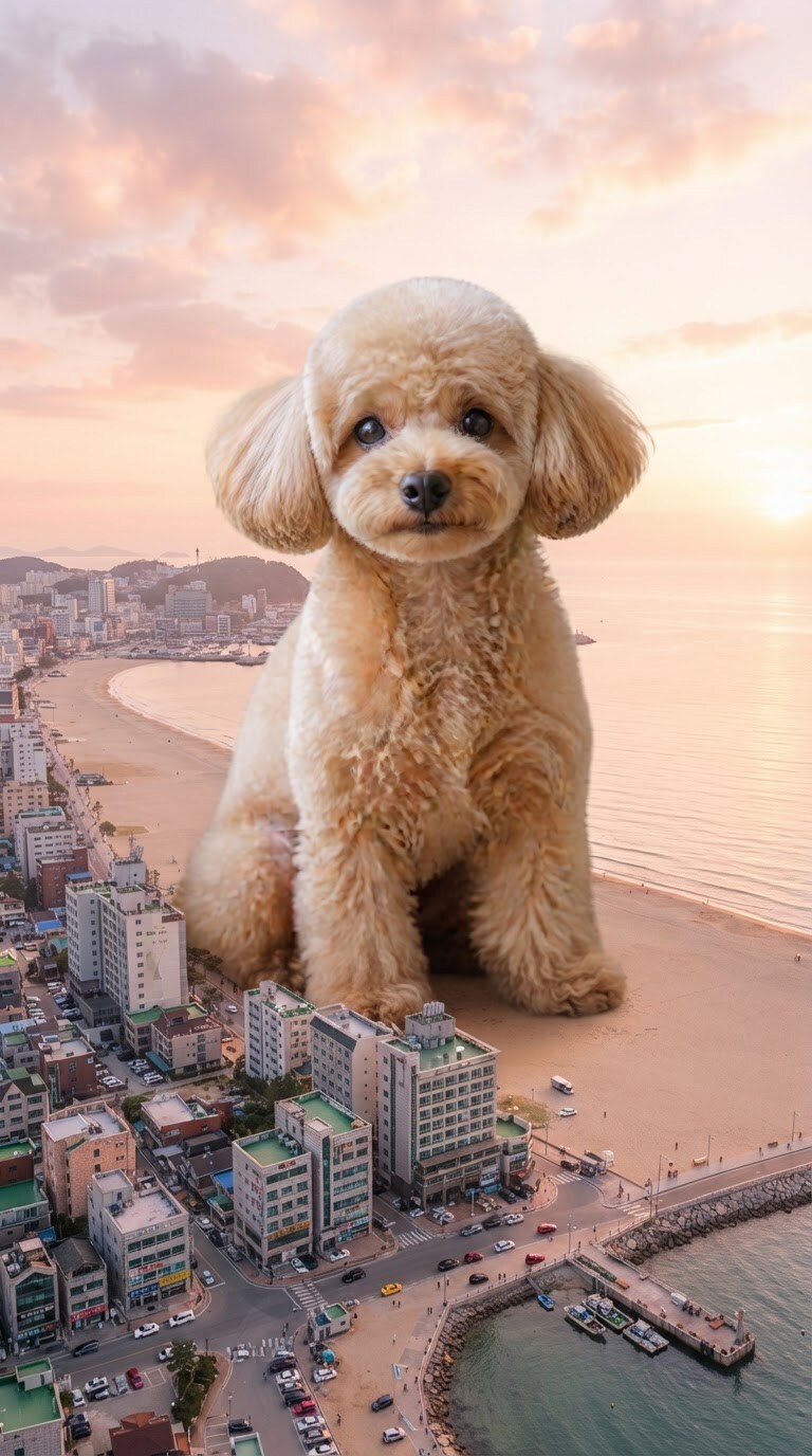 写真を巨大ペット風に変換