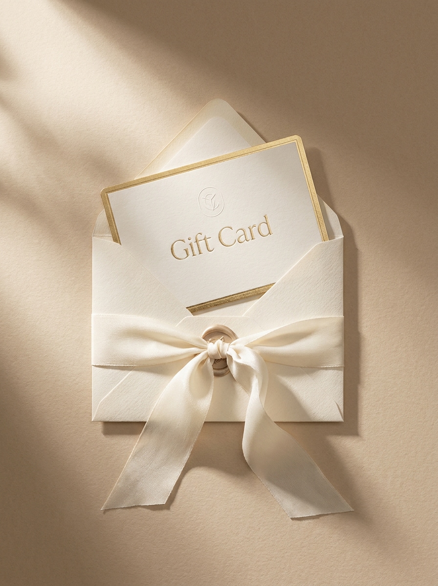 Gift Card with Envelope and Ribbon