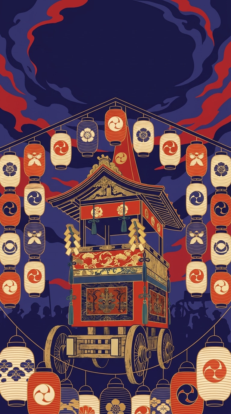 祇園祭ポスターAI画像素材
