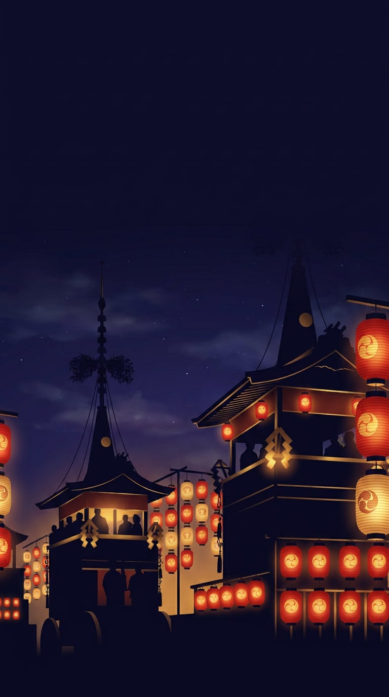 祇園祭スマホ壁紙AI画像