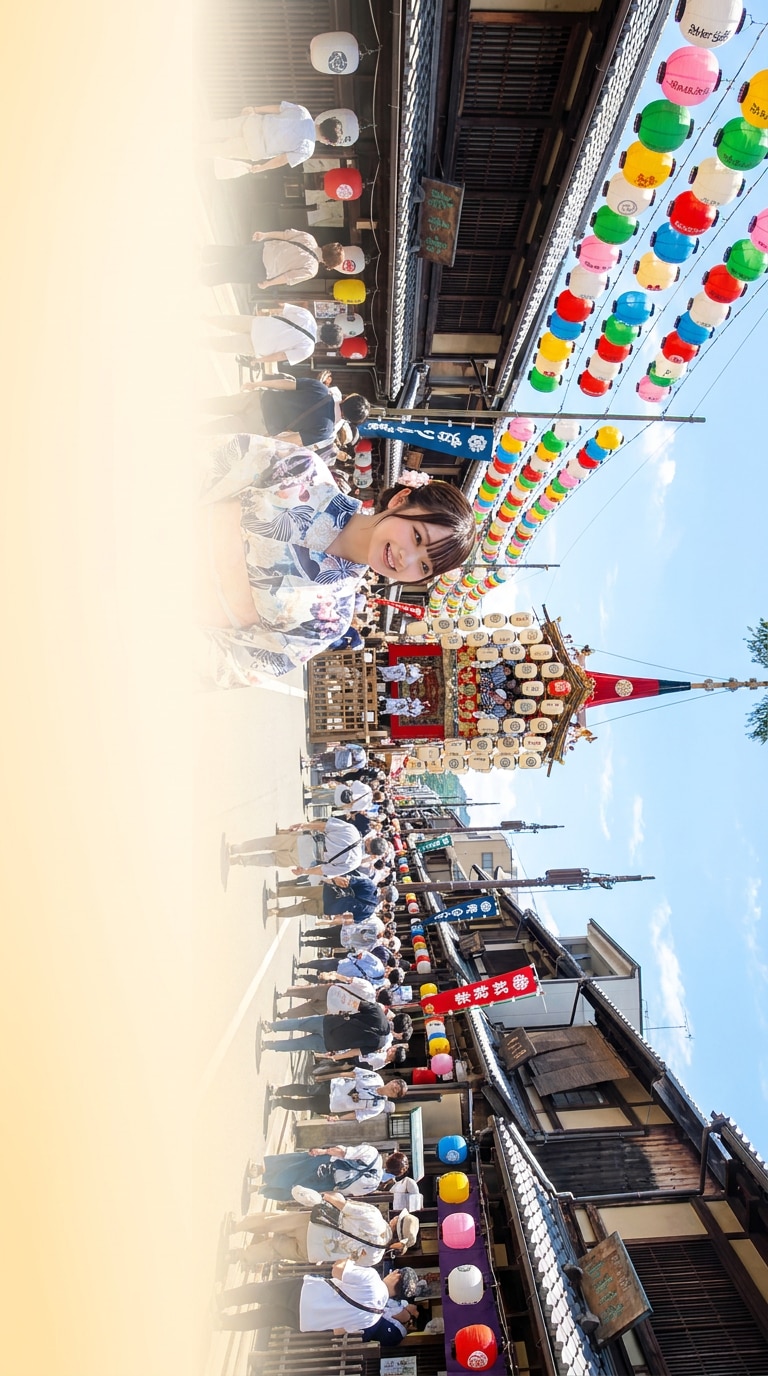 祇園祭サムネイル背景AI素材