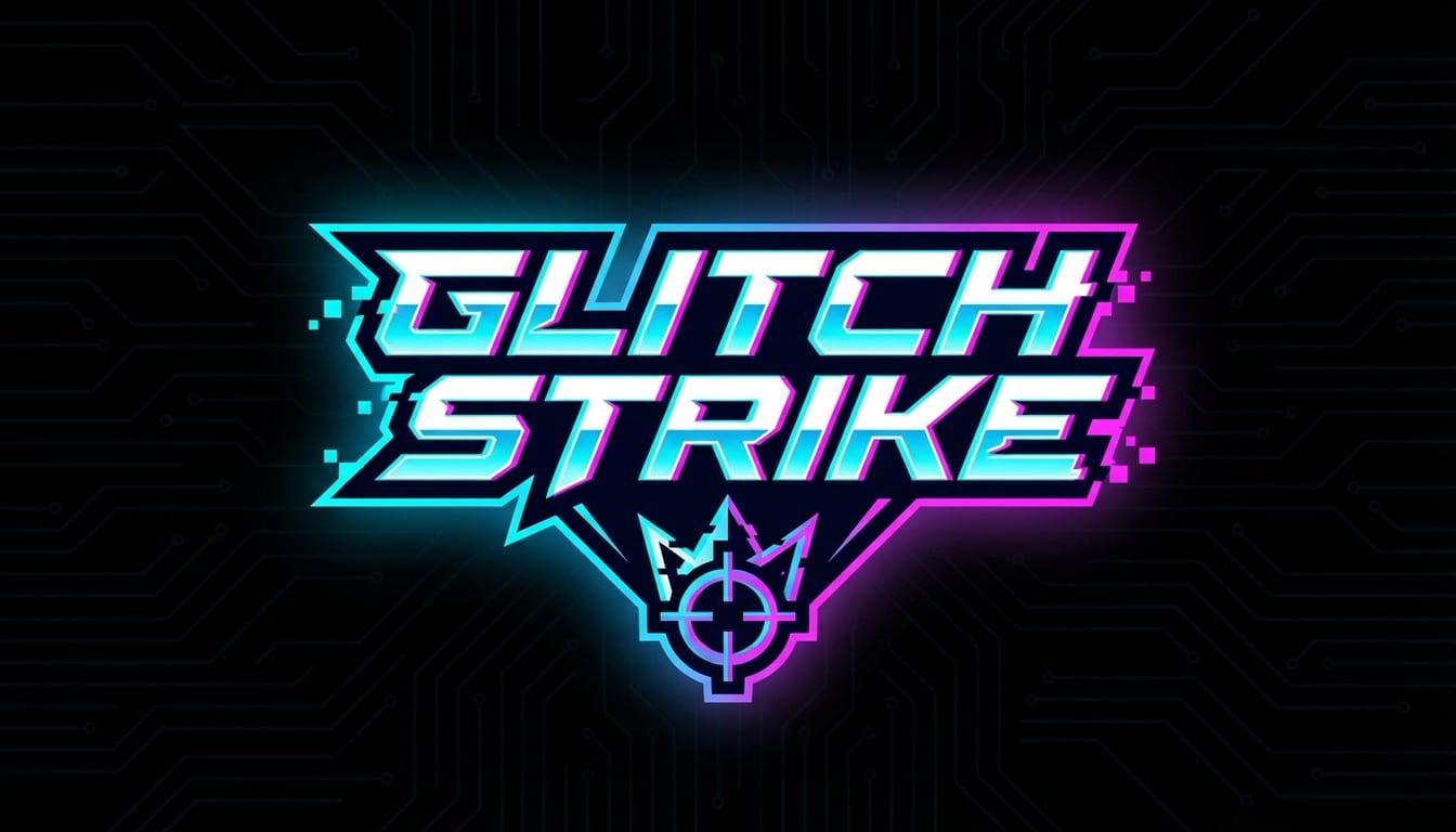 Glitch Streamer Text Logo