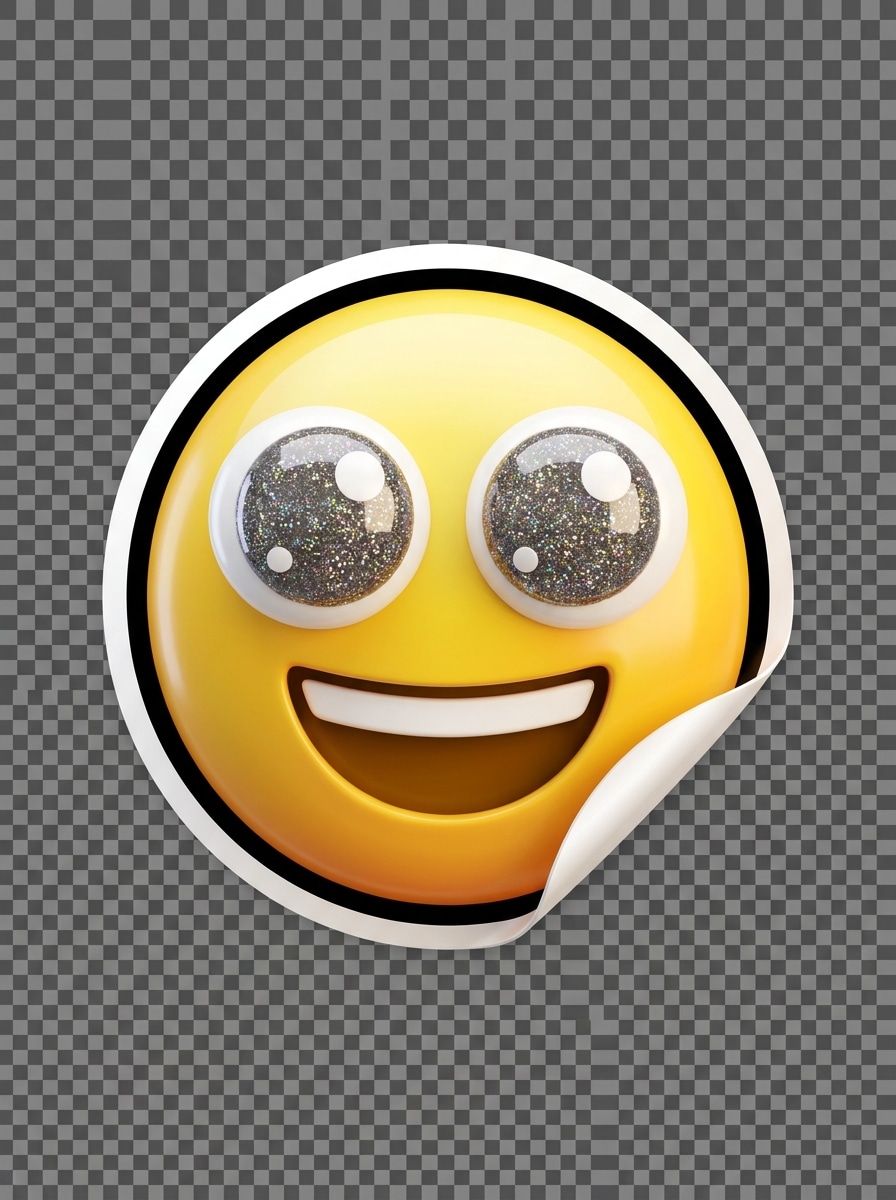 Glossy 3D Emoji Face