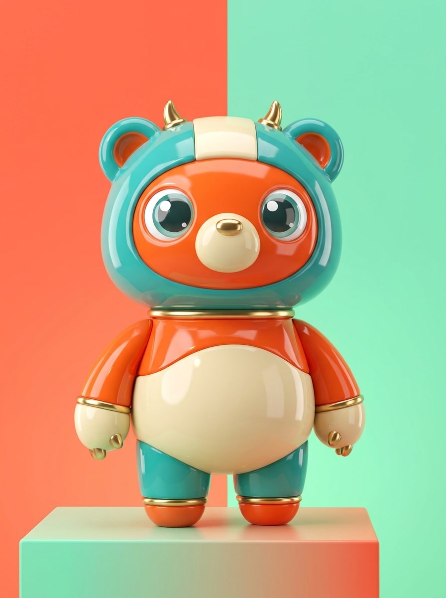 Glossy 3D Toy Character