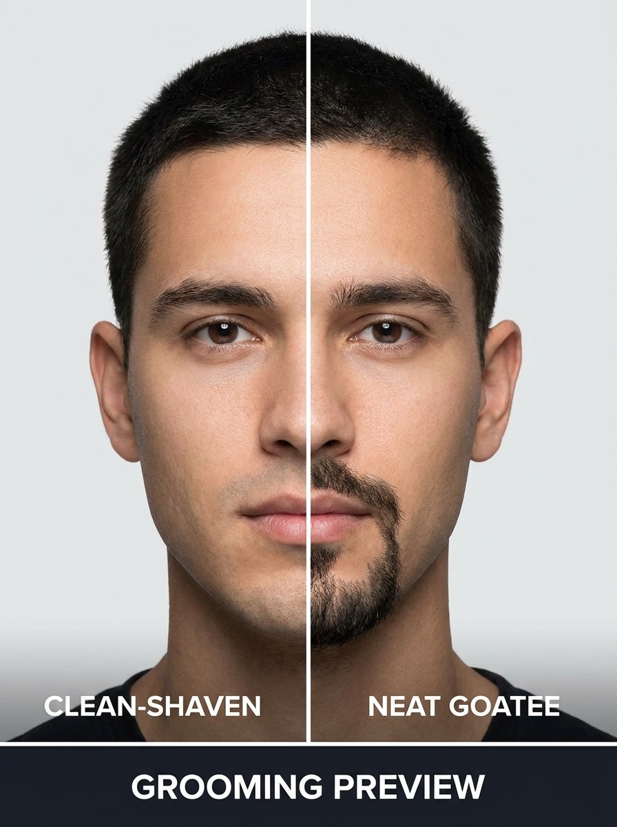 Before-and-After Goatee Comparison