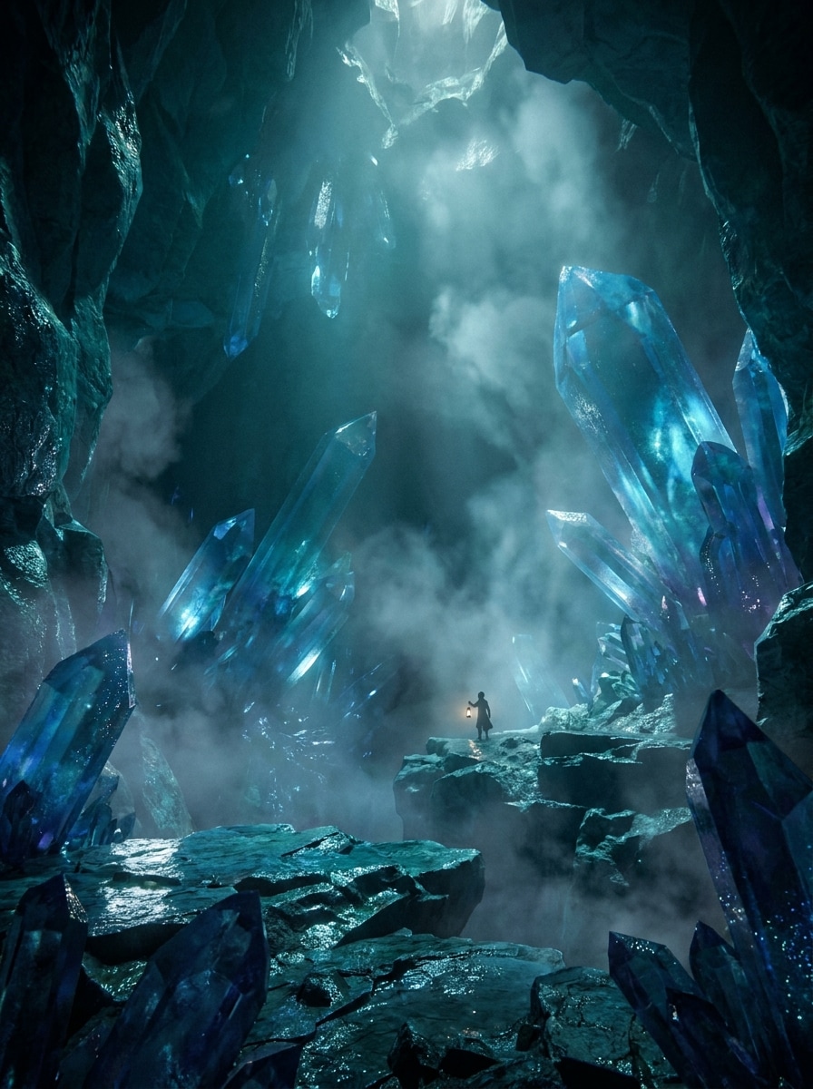 Glowing Crystal Cave