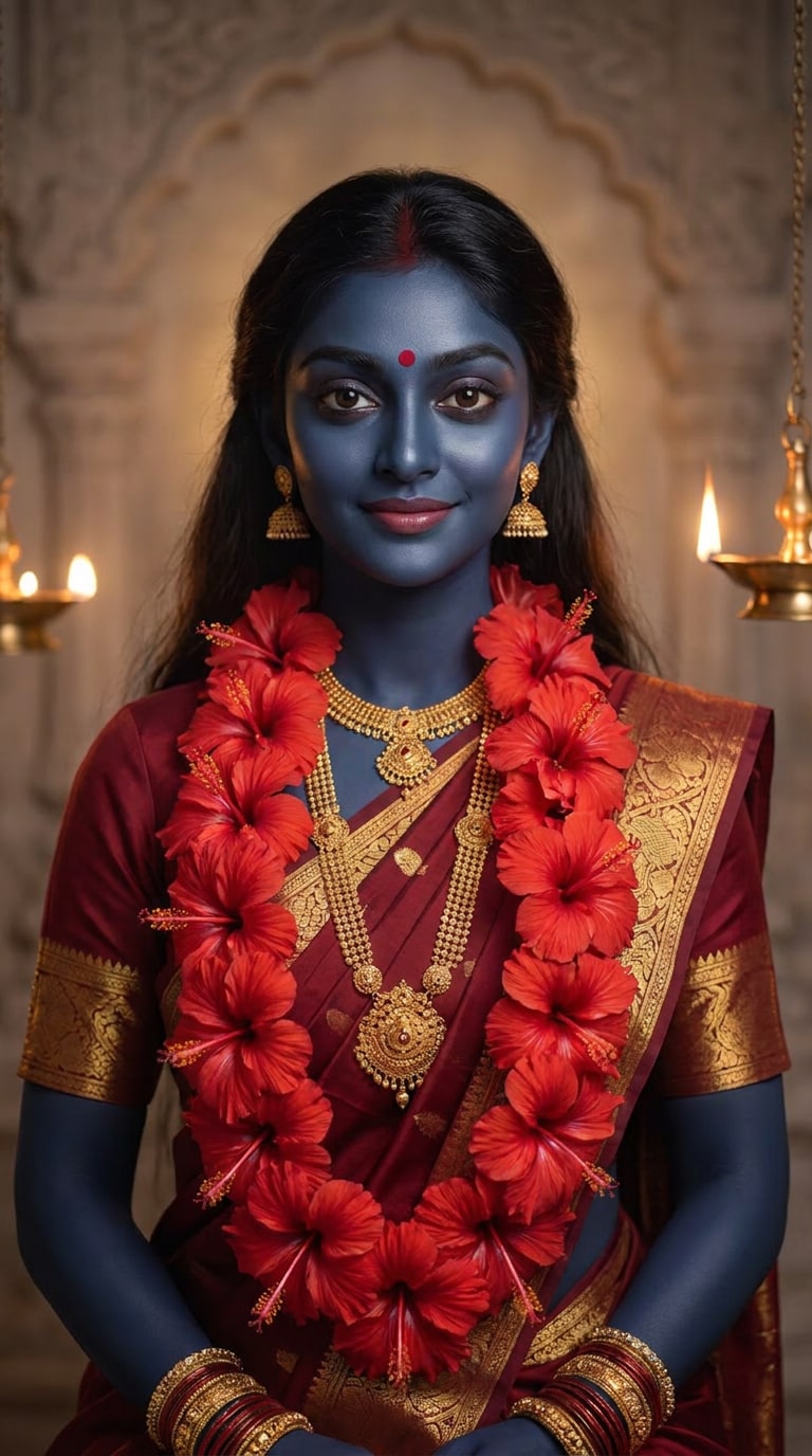 Respectful Goddess Kali AI art prompt