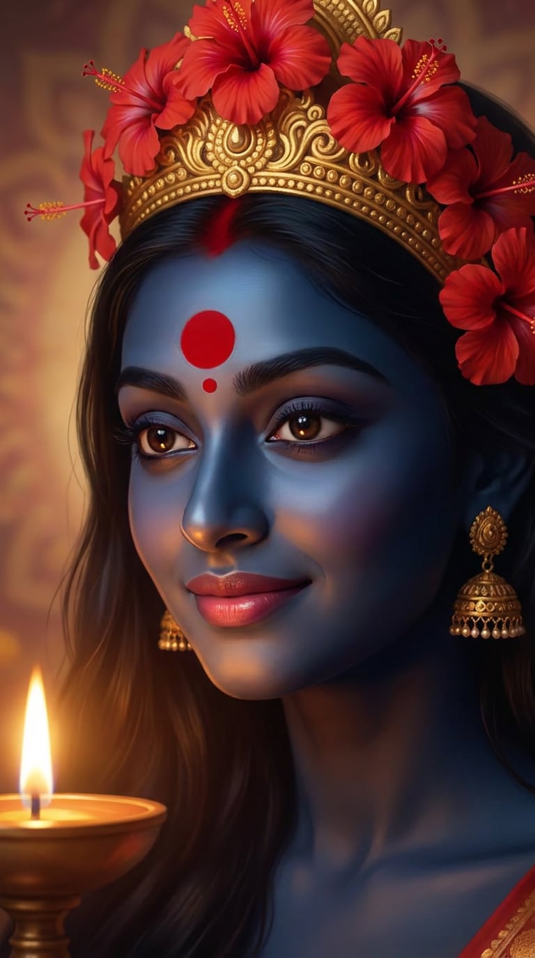 Maa Kali portrait AI prompt