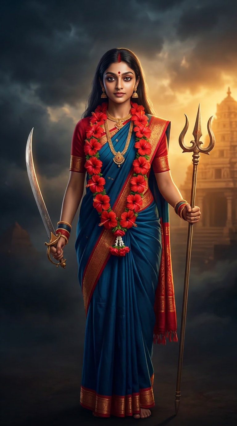 Dark Divine Mother Kali AI image prompt
