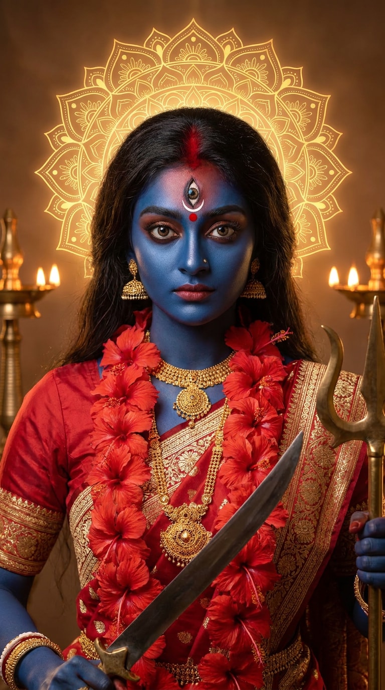 Kali Puja poster AI prompt
