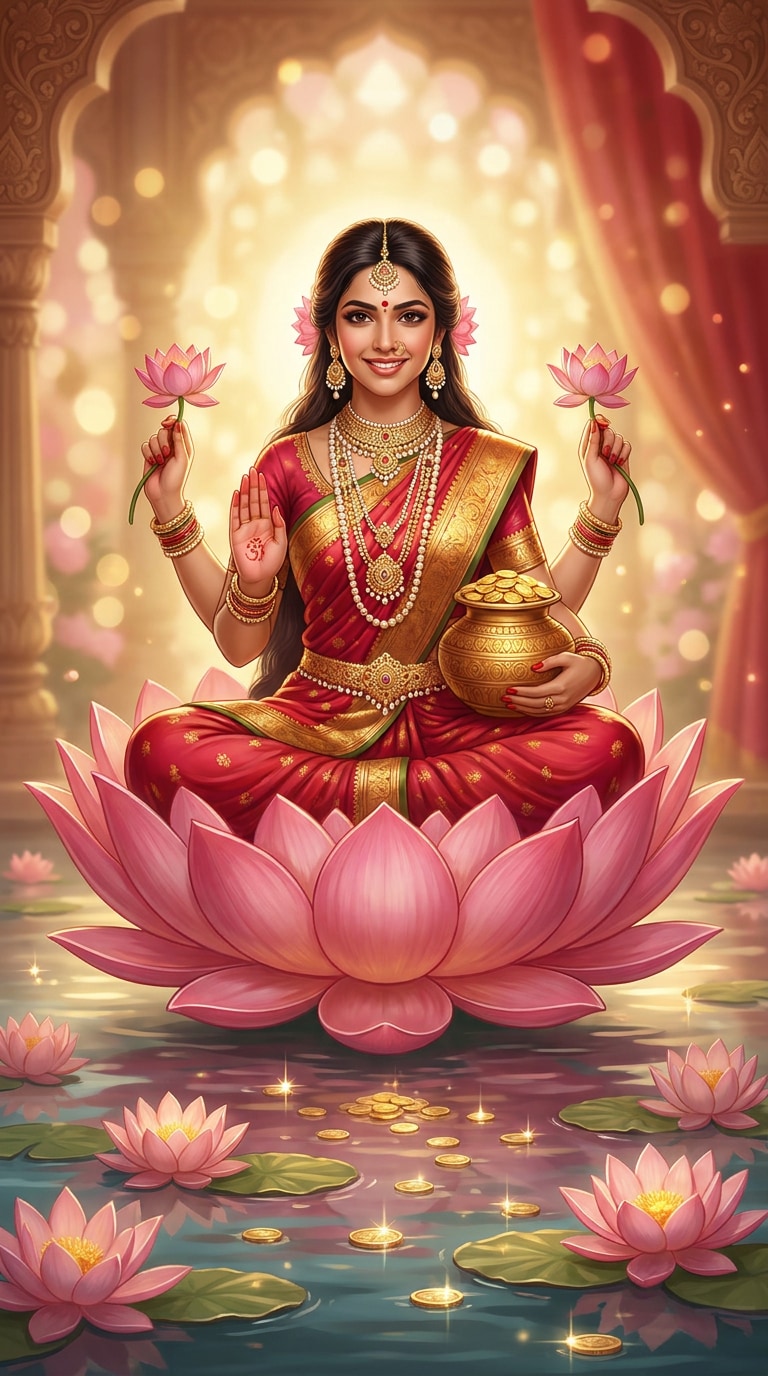 Mahalakshmi phone wallpaper prompt