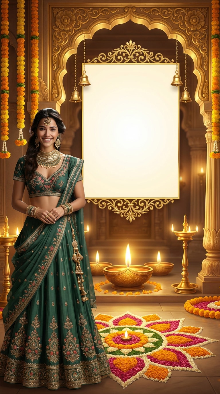 Lakshmi temple banner prompt