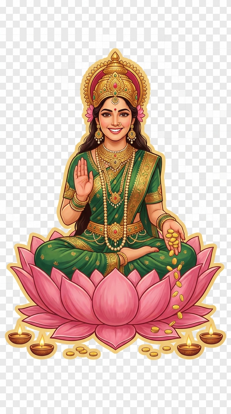 Laxmi Maa sticker prompt