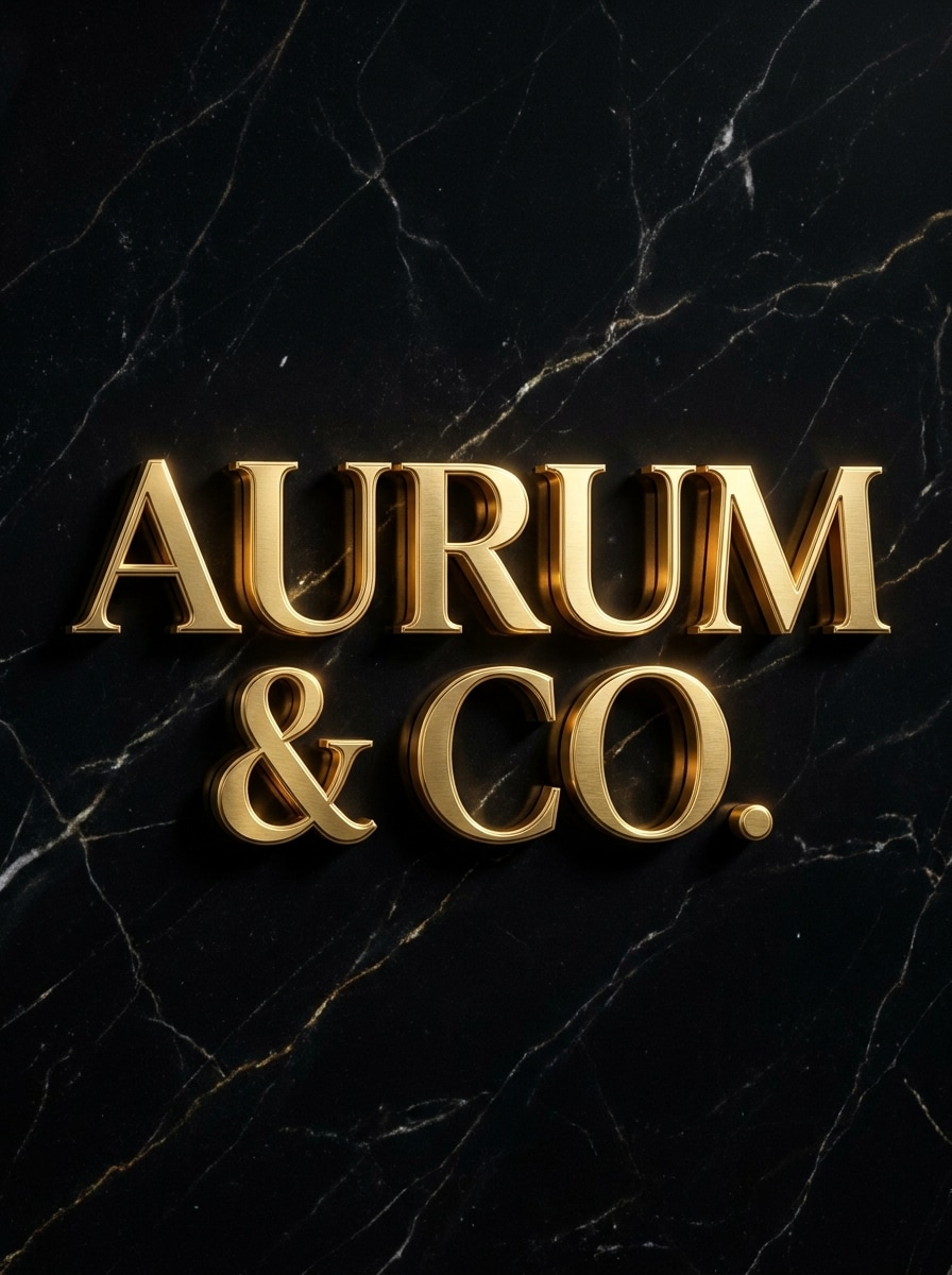 Gold Embossed 3D Logo