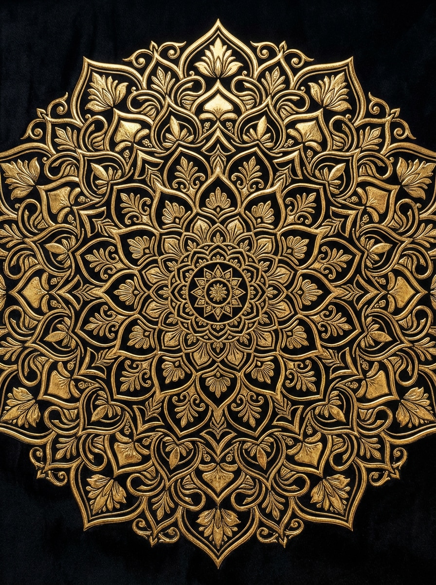 Gold Foil Luxury Mandala