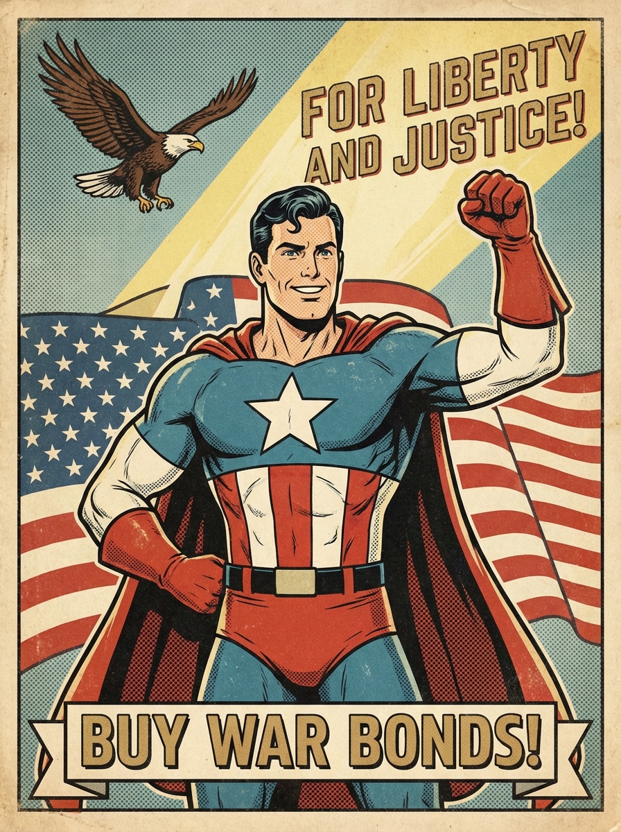 AI superhero generator golden age style