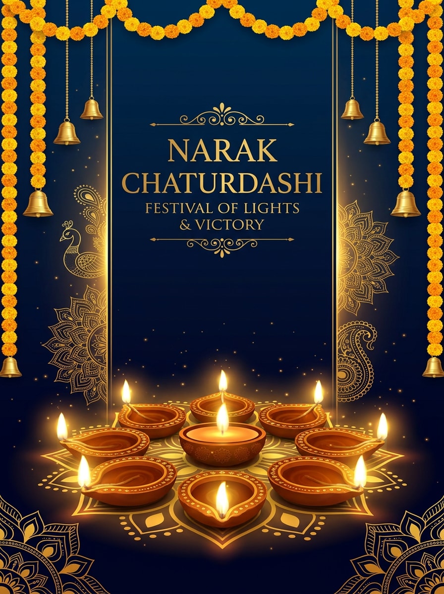 Golden Diya Festival Poster