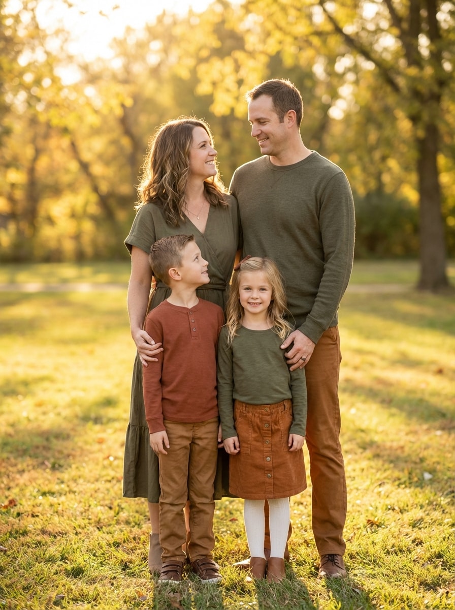 Outdoor Golden Hour Family