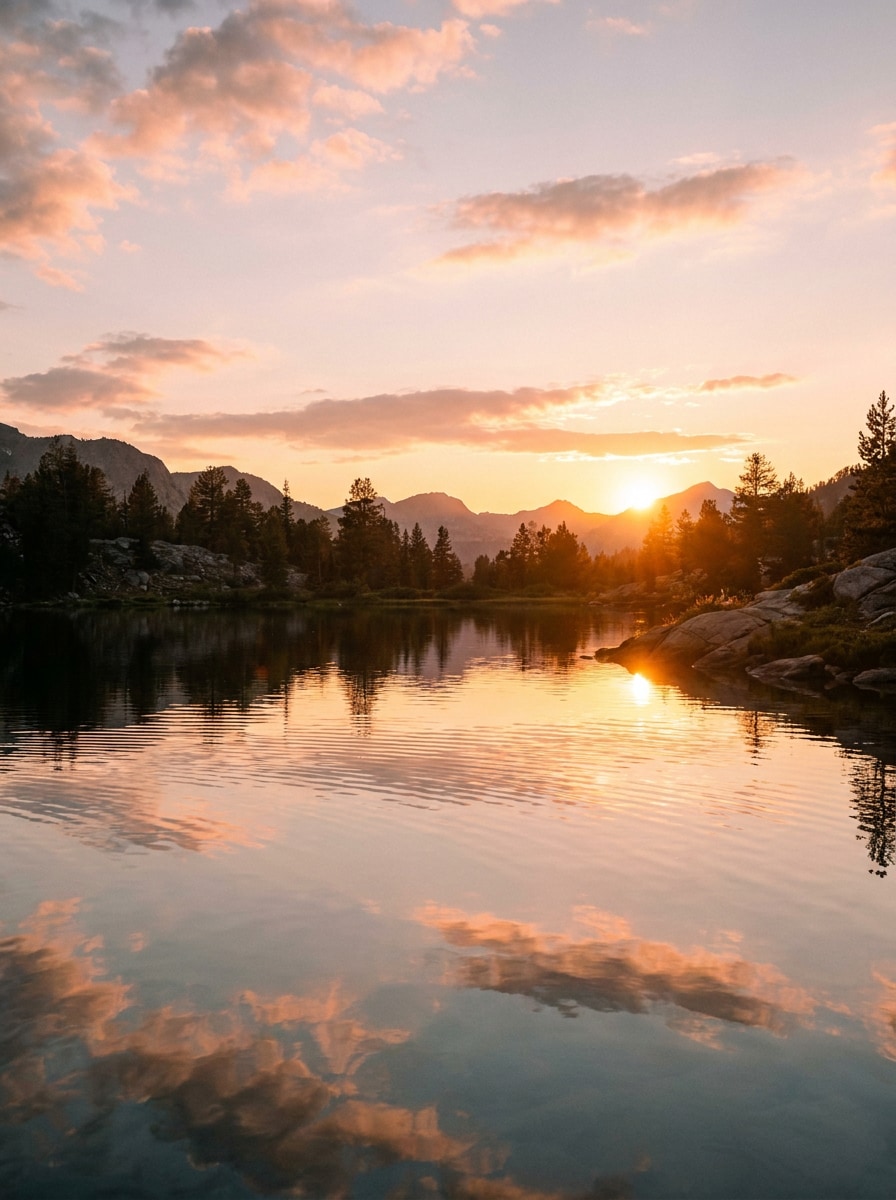 Golden Sunset Reflection
