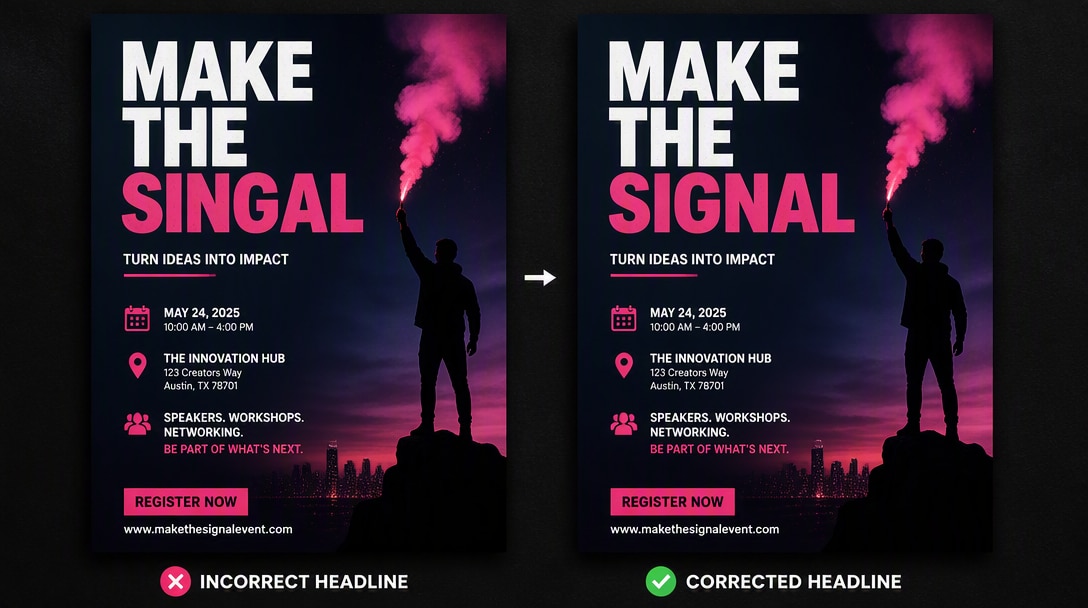 GPT Image 2.5 Text & Layout editing example