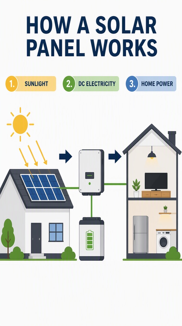 GPT Image 2.5 prompt example - Solar Panel Infographic