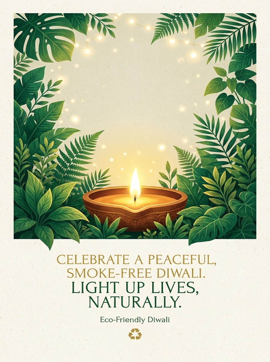 Green Diya Awareness Poster
