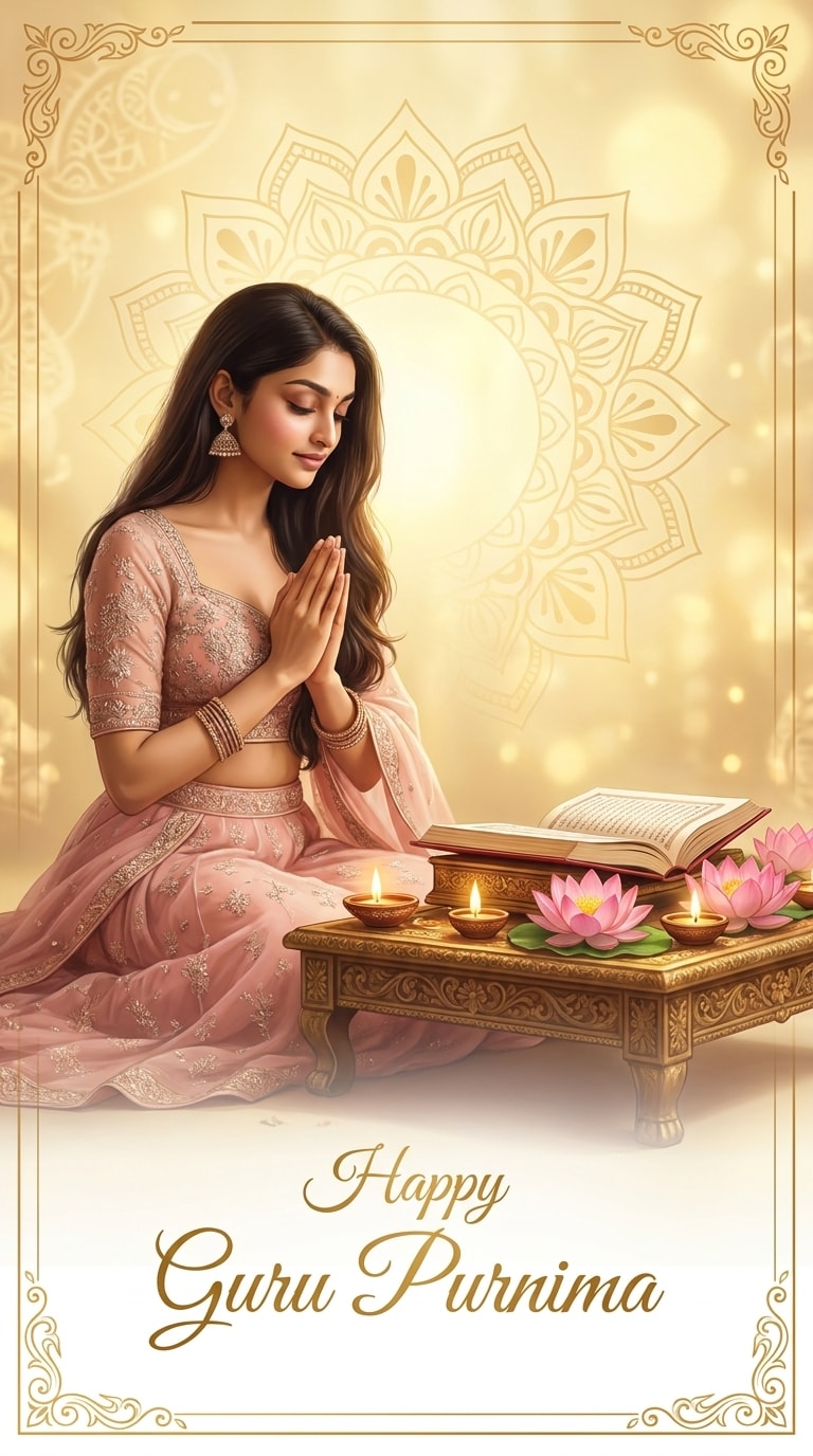 Guru Purnima AI Wishes Image Prompt