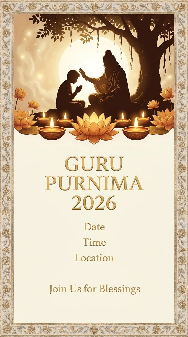Guru Purnima Event Poster AI Prompt