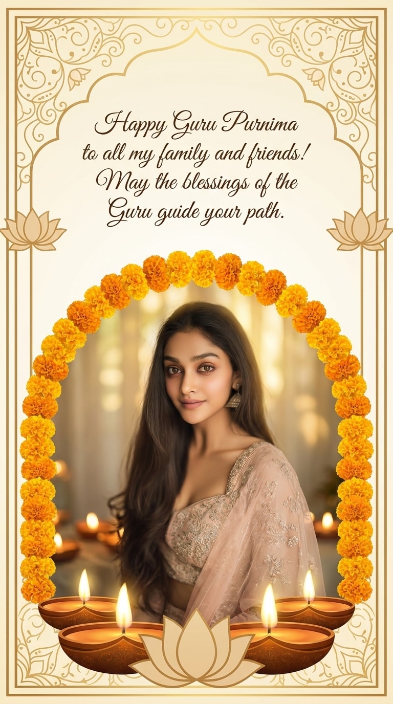 Guru Purnima Quote Card AI Prompt