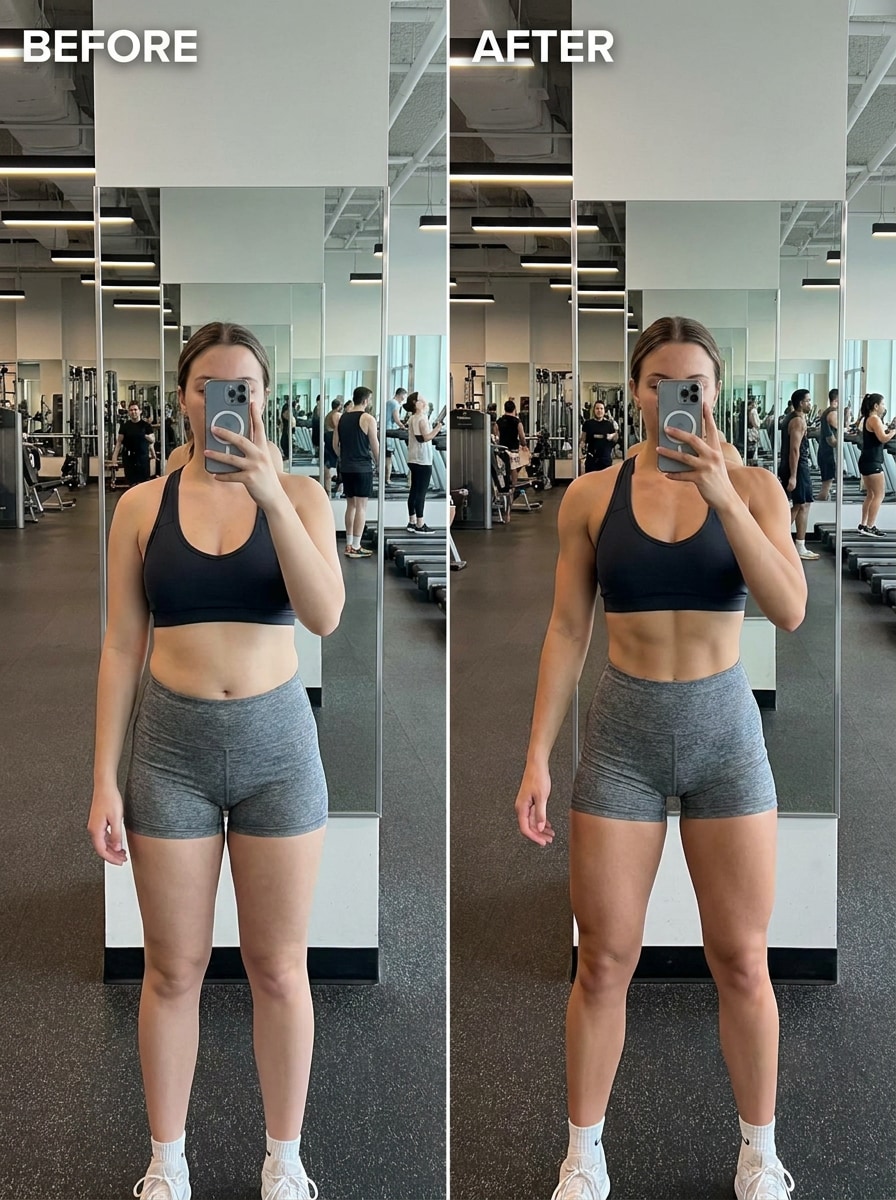 Gym Mirror Body Transformation