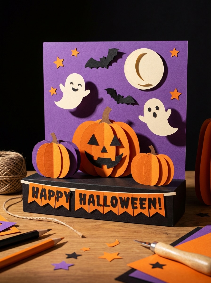 Halloween Paper Craft Scene