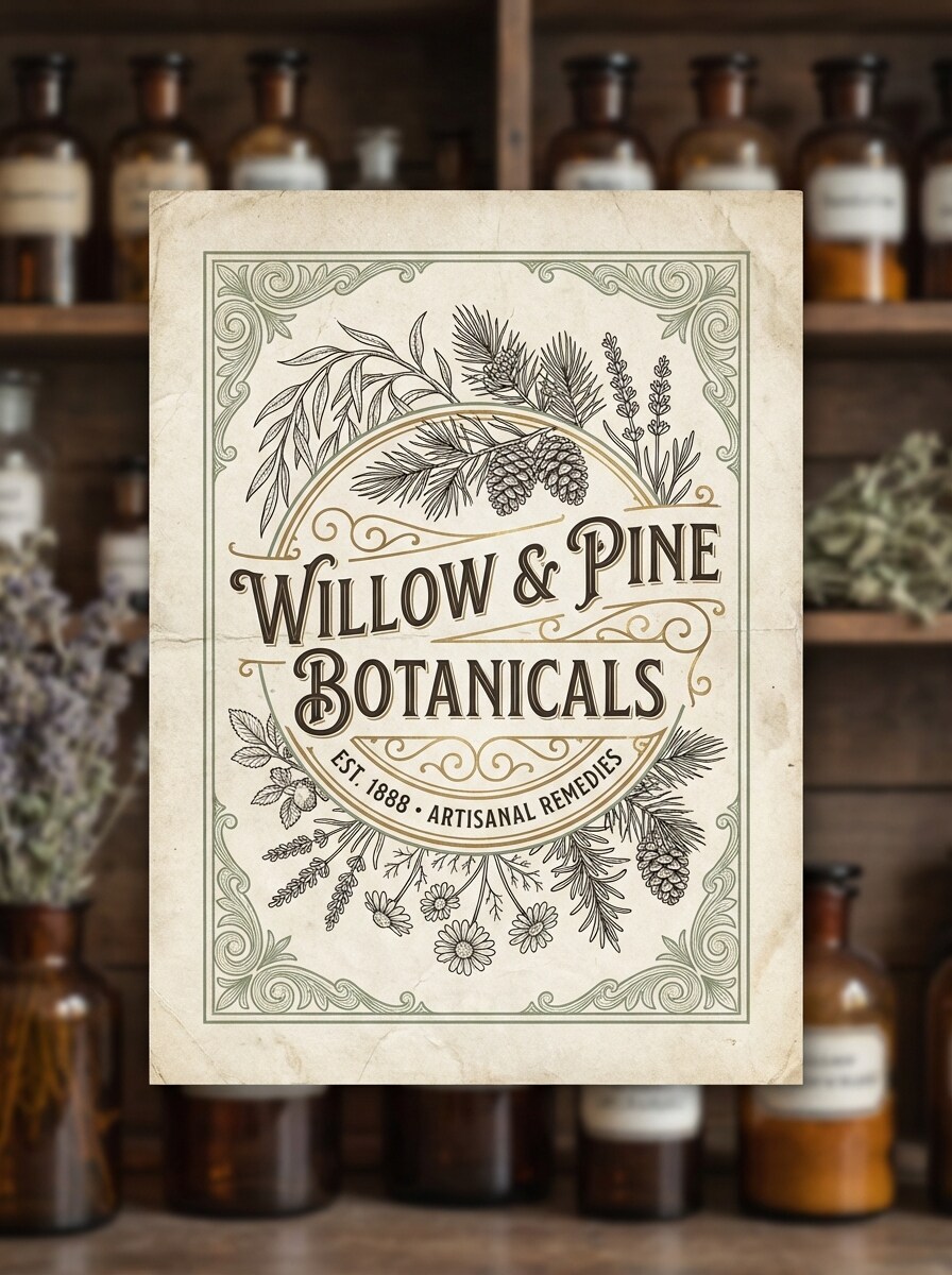 Hand-Drawn Apothecary Logo