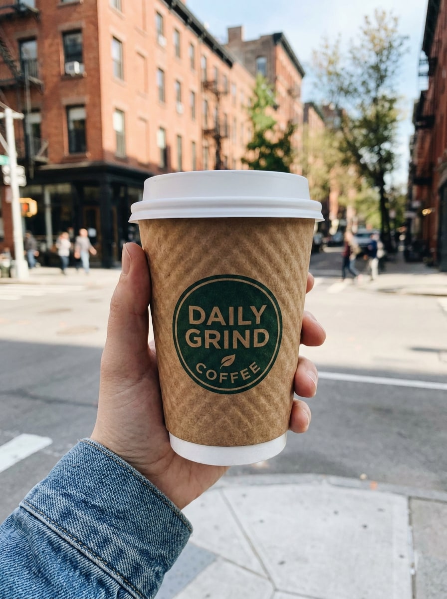 Hand-Held Street Coffee Cup