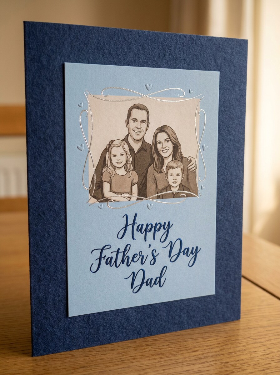 Handwritten Blue Card