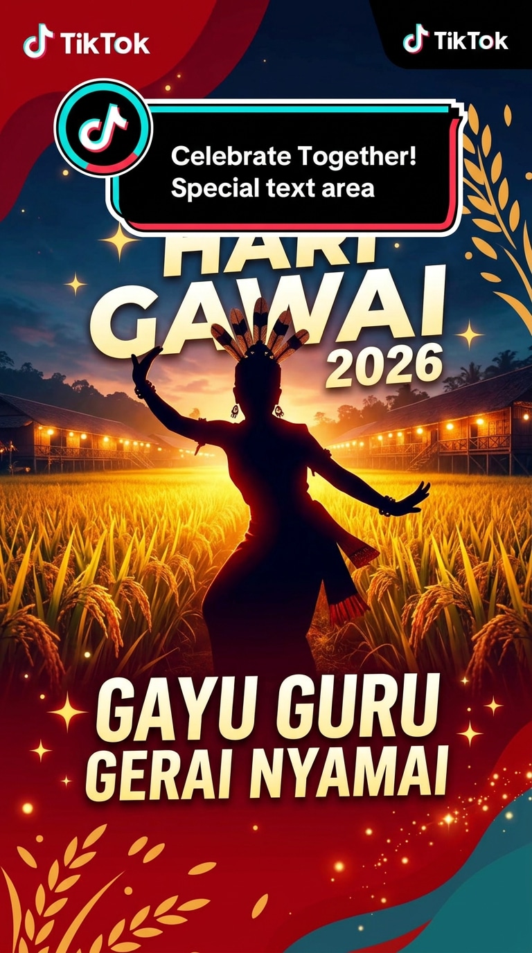 TikTok Cover Hari Gawai Poster