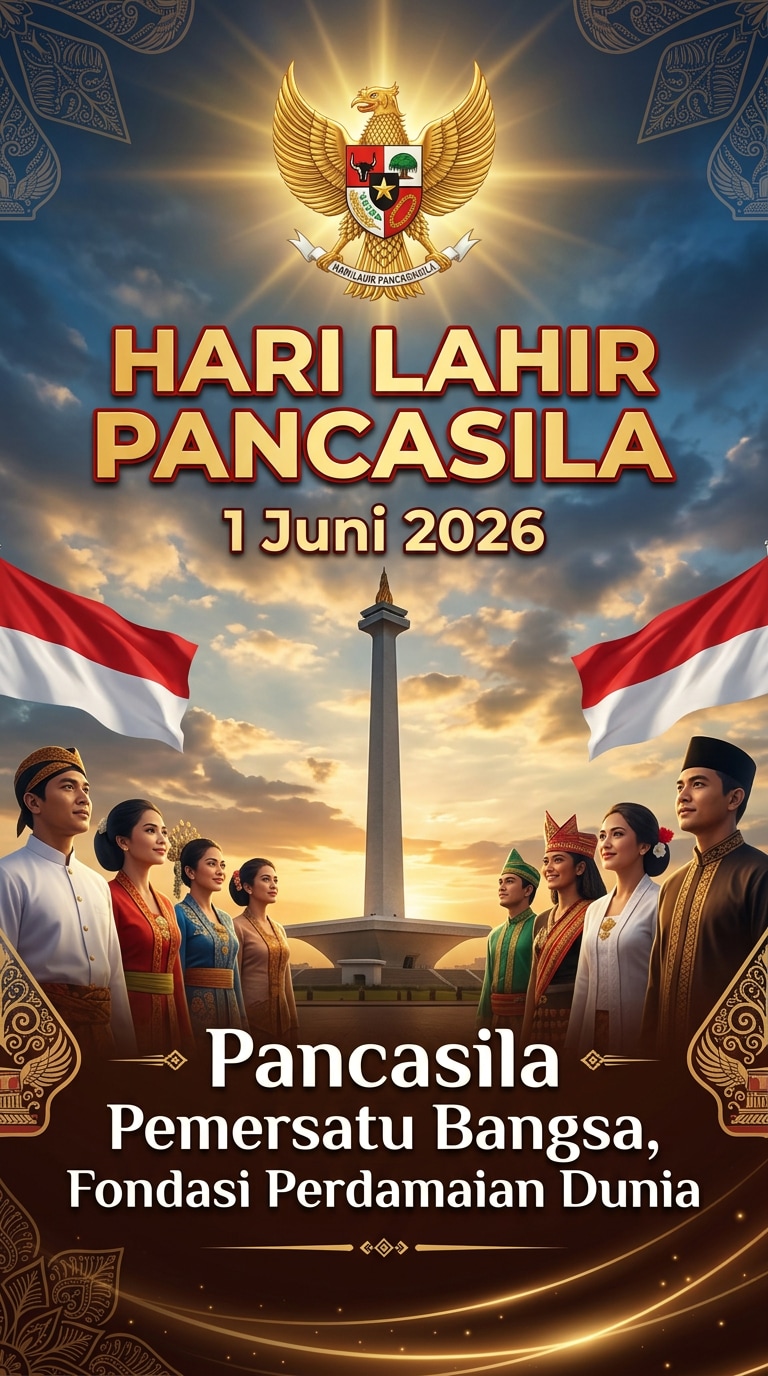 Hari Pancasila 2026 Garuda Pancasila AI Poster