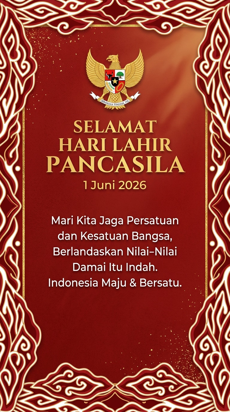 WhatsApp Hari Pancasila Greeting Card