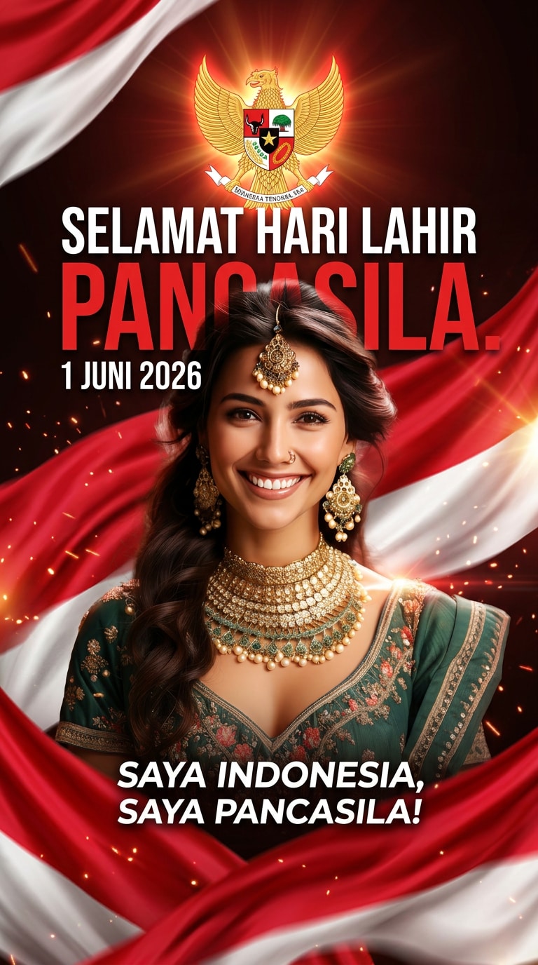 TikTok Cover Hari Pancasila Poster
