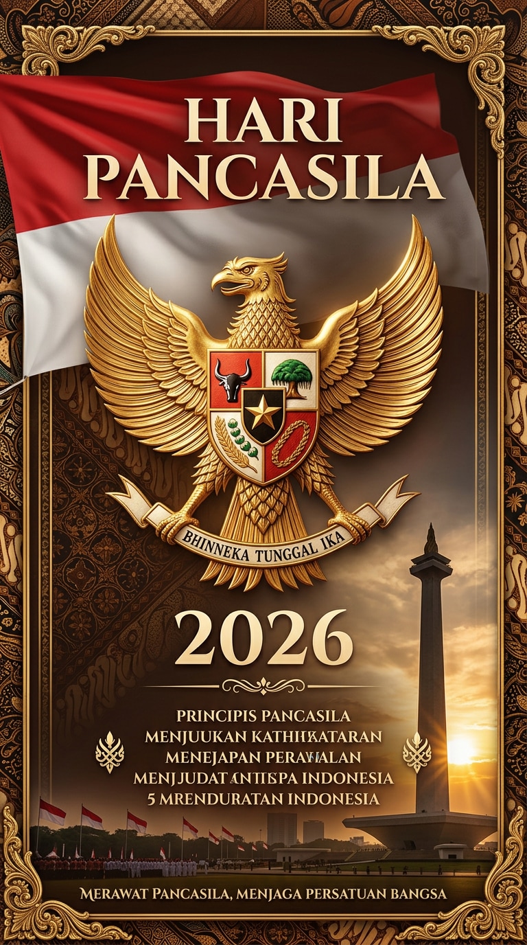 Hari Lahir Pancasila 1 Juni 2026 AI Poster