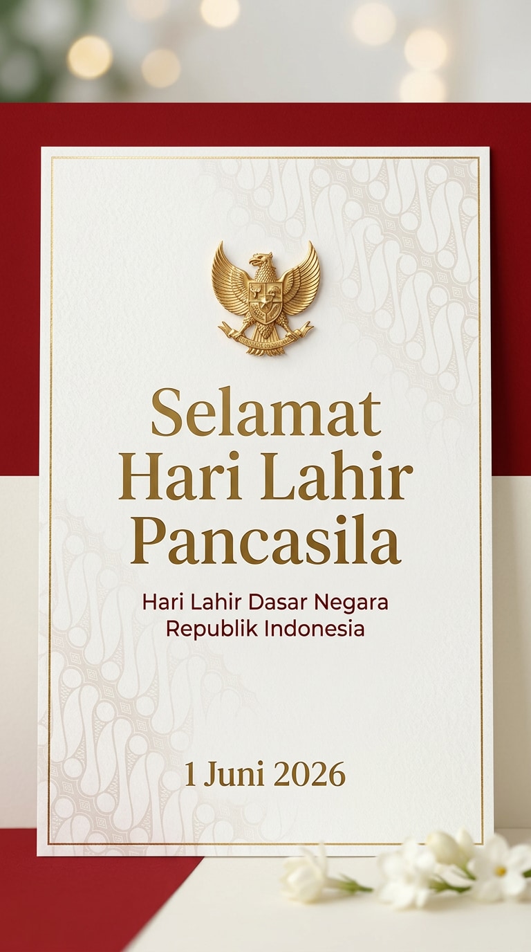 Minimal Premium Hari Pancasila Greeting