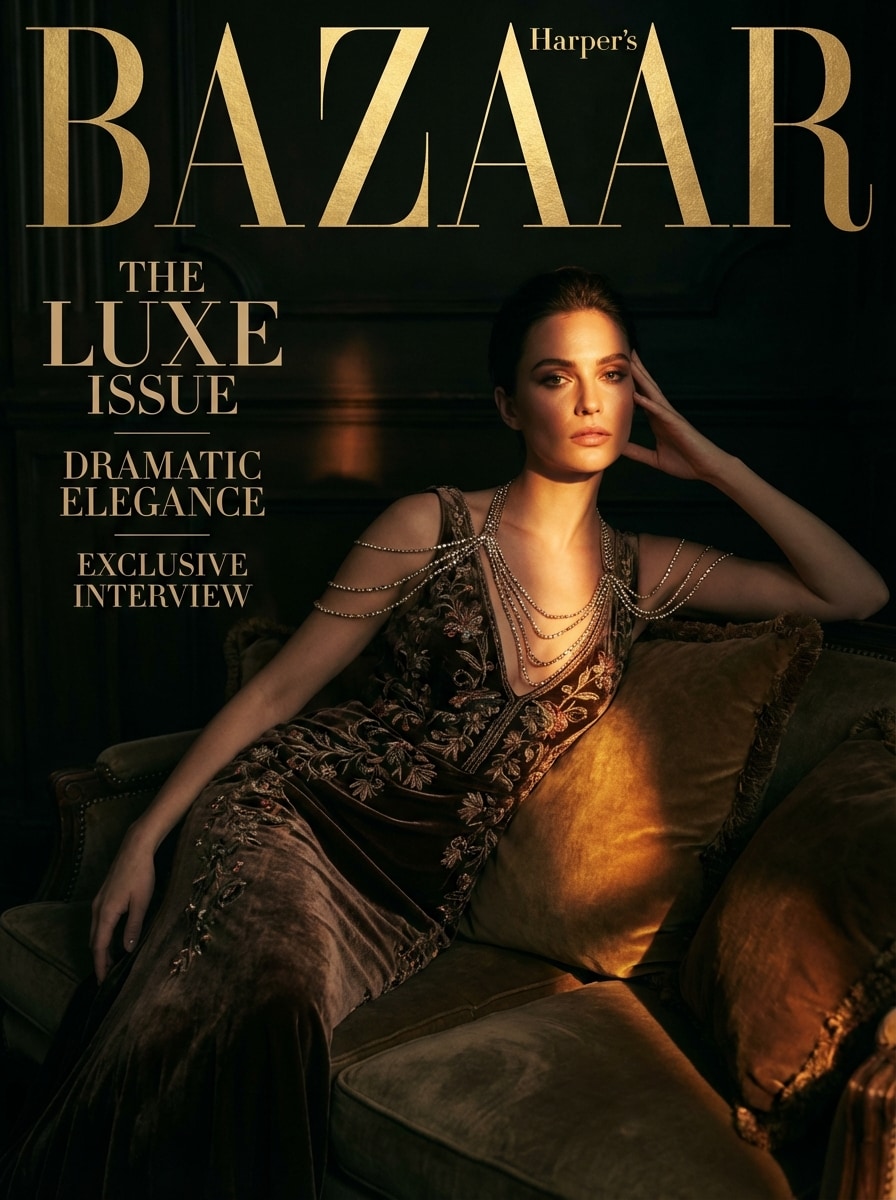 Luxury Fashion Magazine Cover