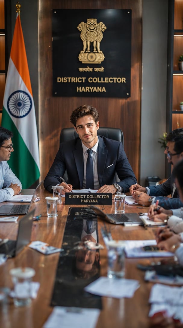 Haryana DC Office Meeting Scene Prompt