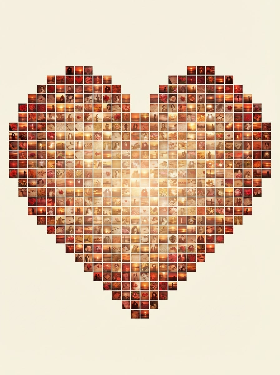 Heart-Shaped Photo Mosaic
