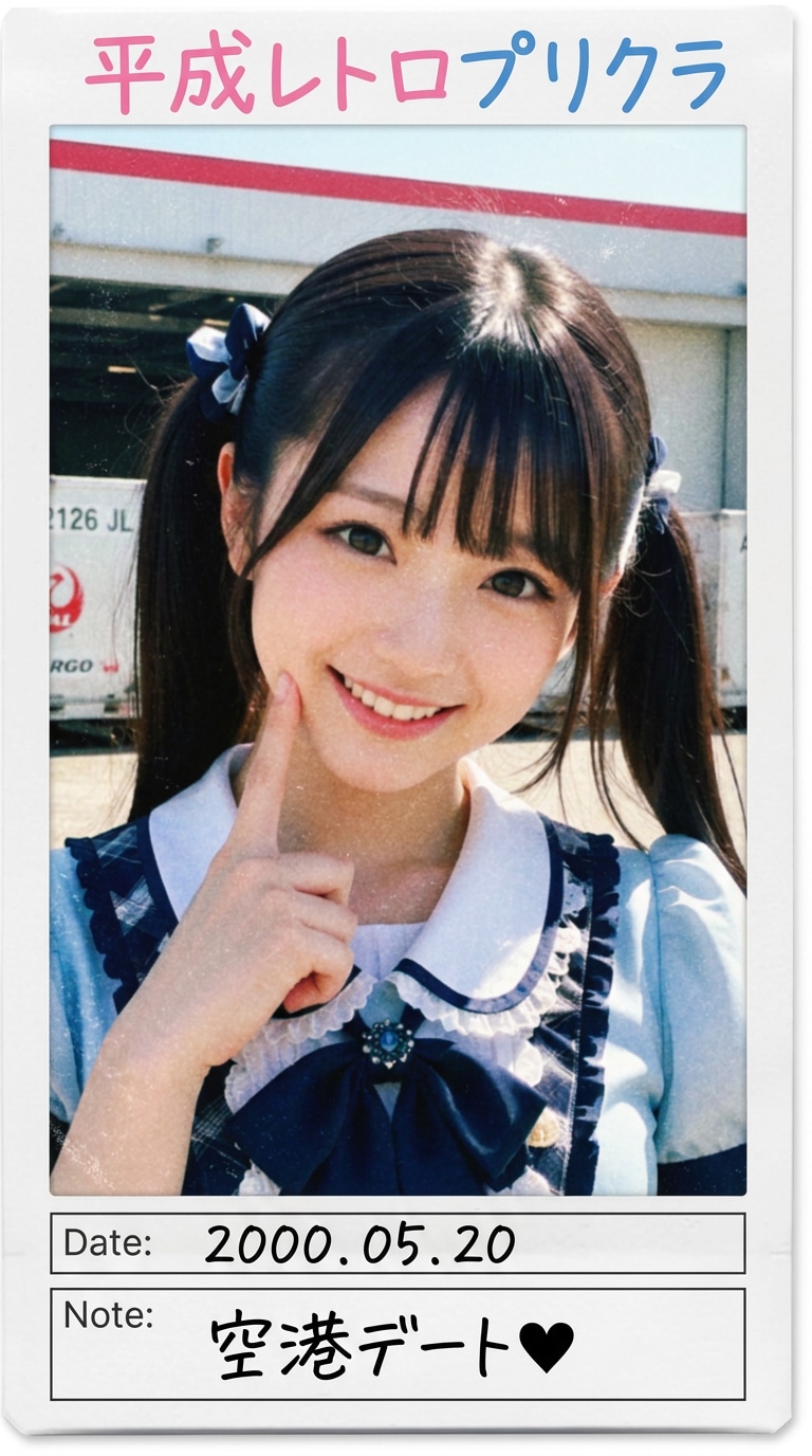 チェキ風シールのプリクラ画像