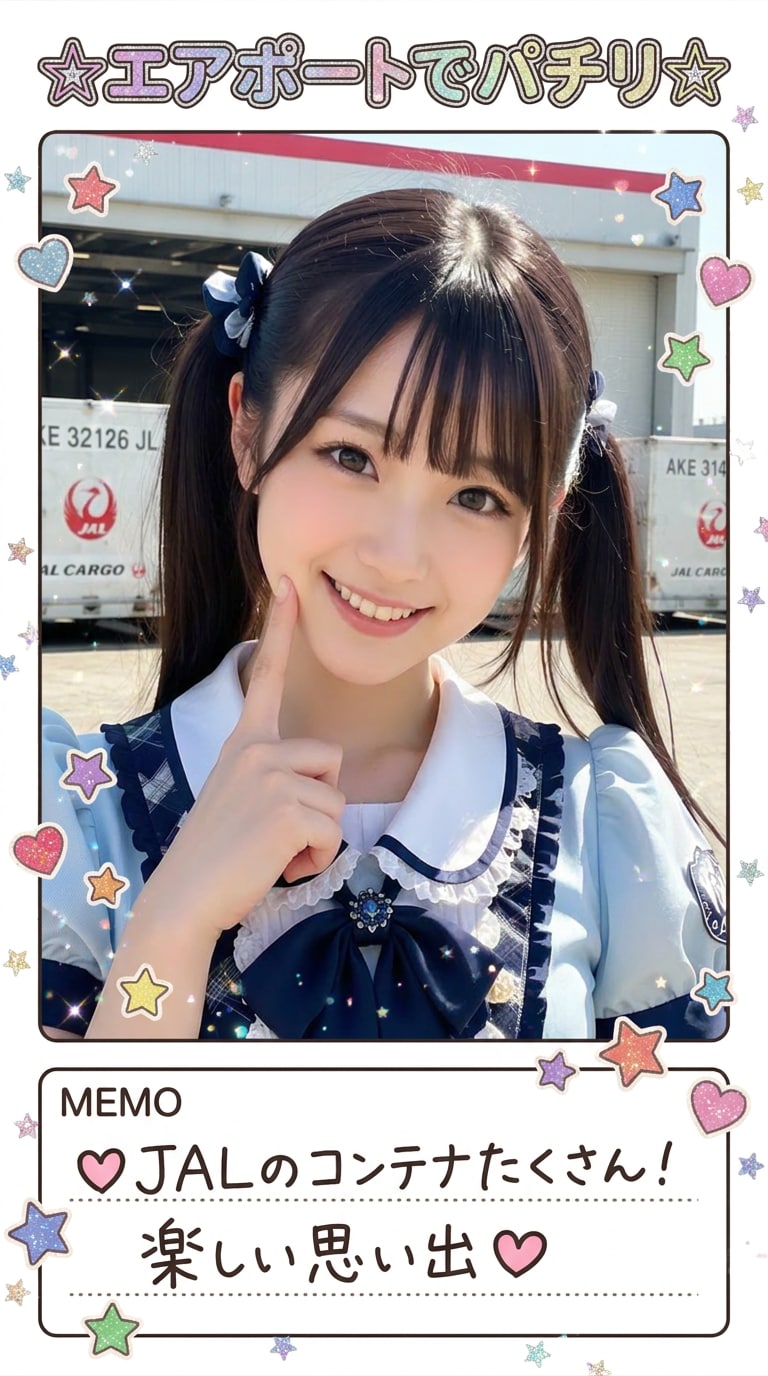 デコ文字フレームの平成レトロ画像