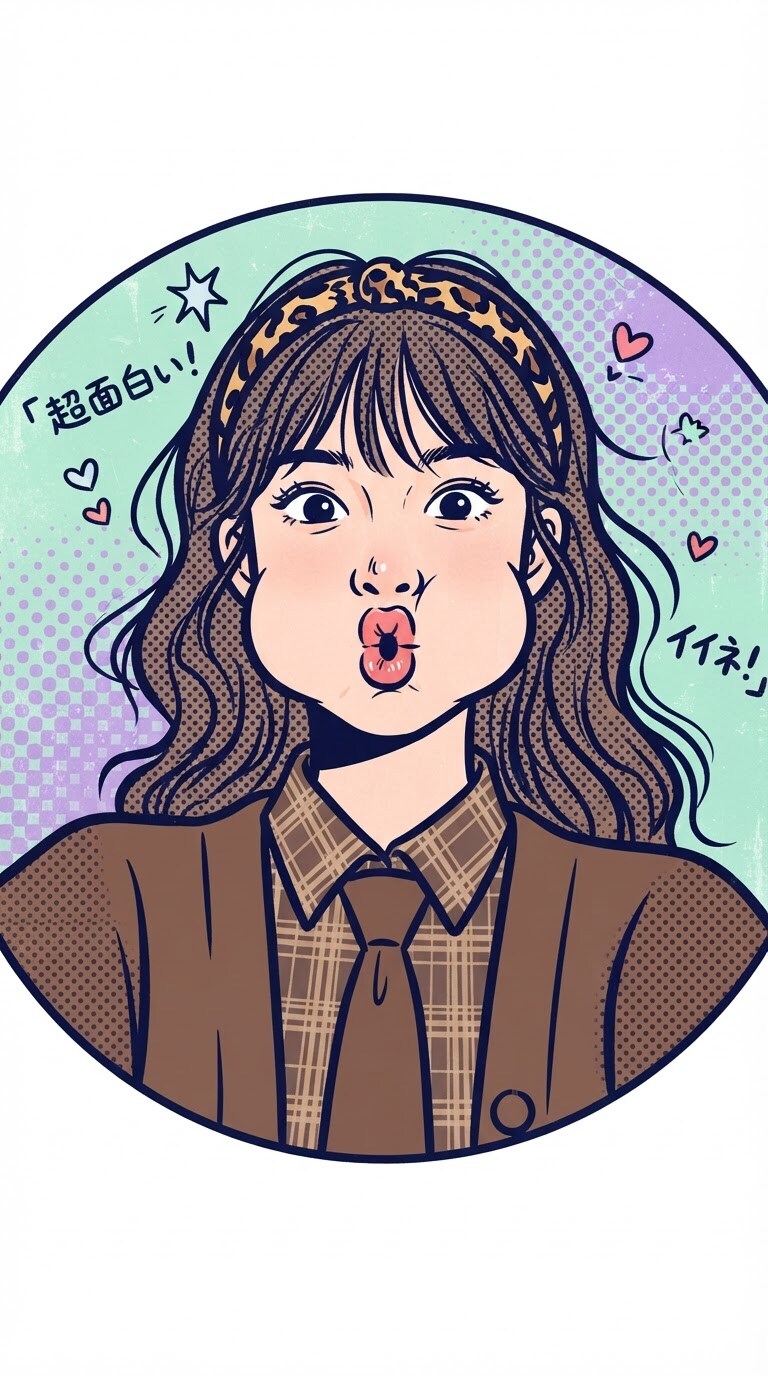 平成レトロ変顔AIアイコンプロンプト