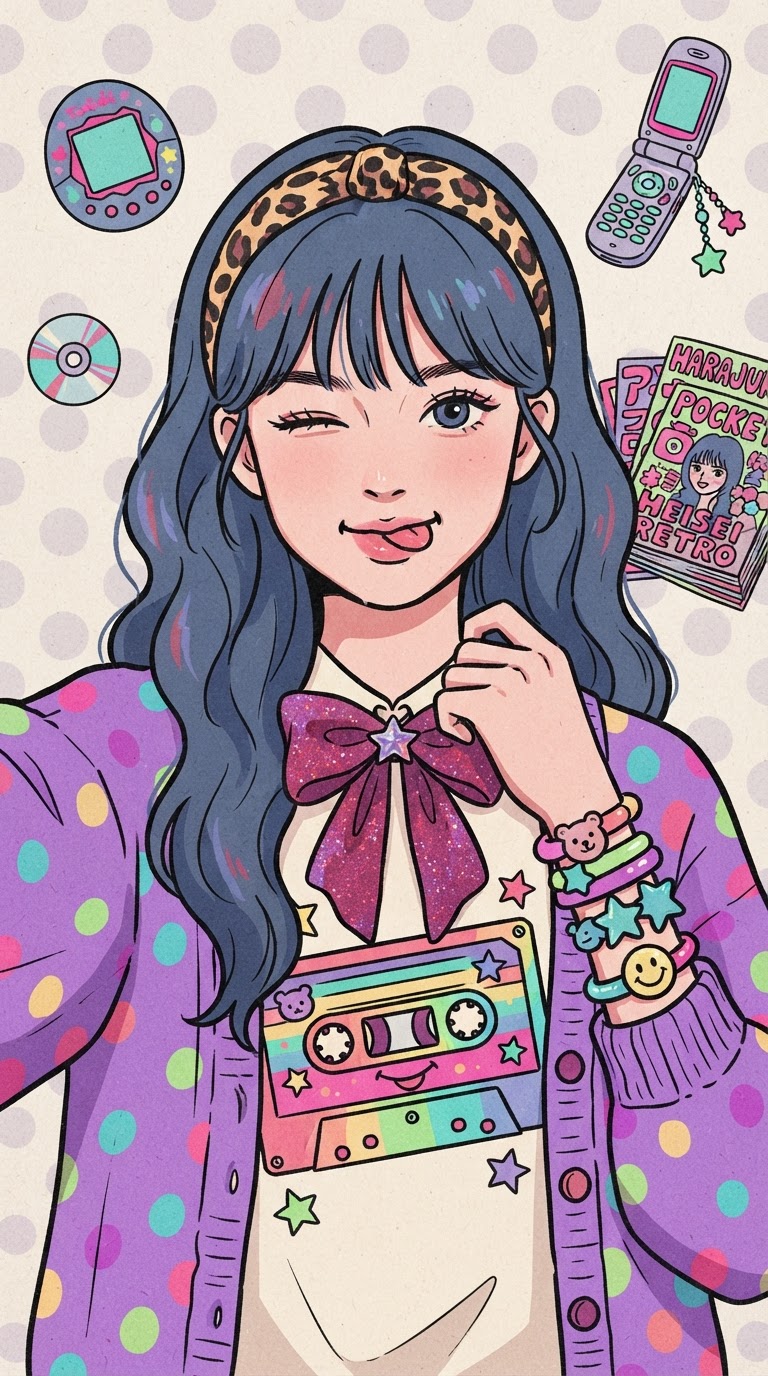 服装アレンジ平成レトロAIアイコン