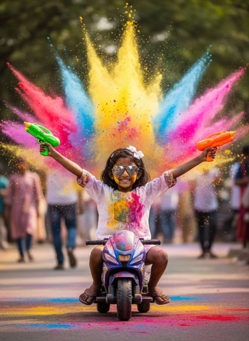 Holi AI Photo