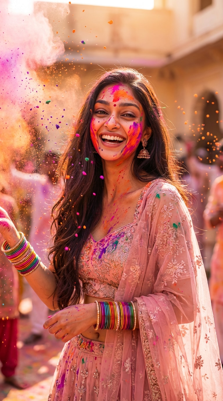 Freeze Frame Holi Action