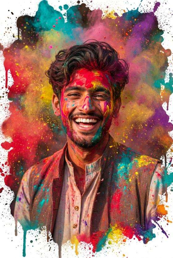 Holi AI Template for Males 01
